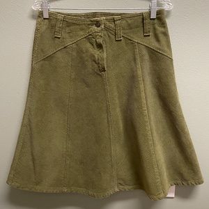 United Colors of Benetton Olive Green Corduroy Skirt